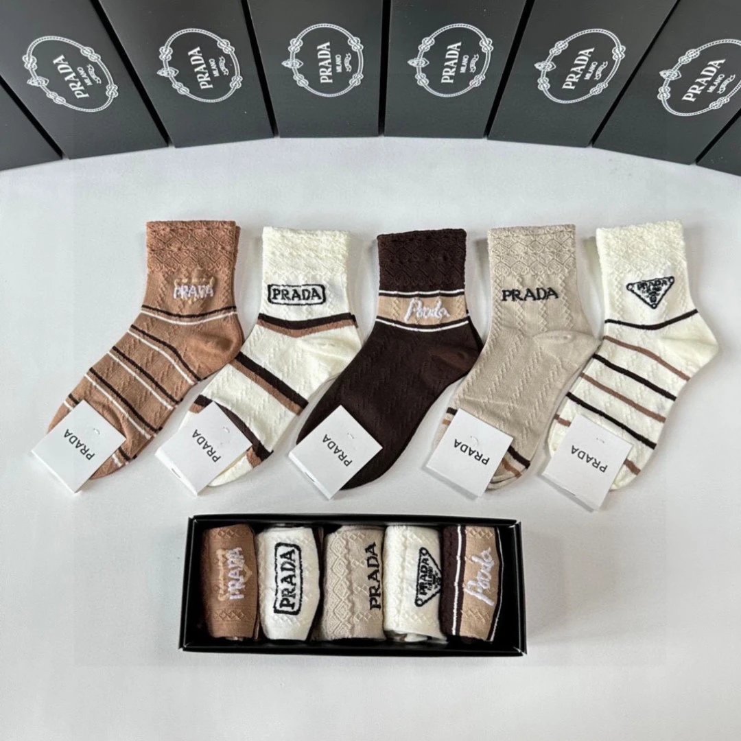 Prada Crew Socks 5-Pair Box Ver.B — photo 2