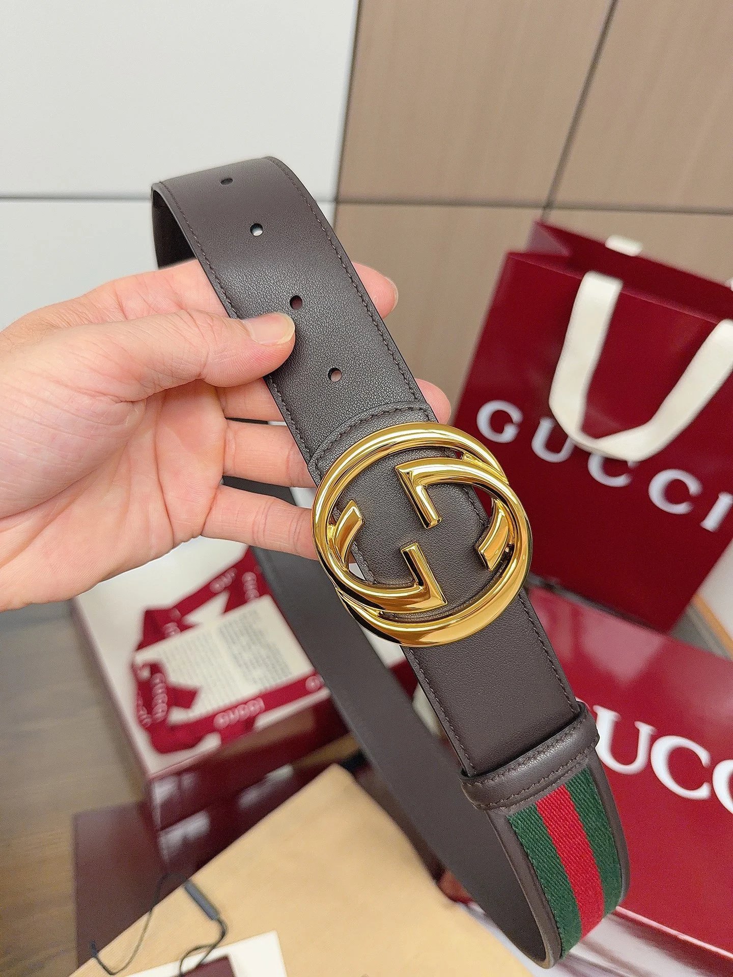 Gucci Leather Belt Ver.B — Zdjęcie 5