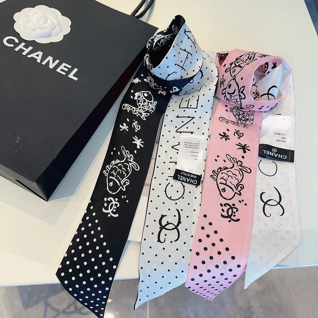 Chanel Silk Hair Ribbon Ver.E — Zdjęcie 2