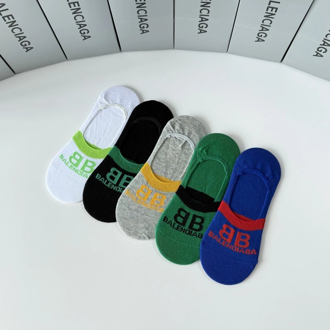 Balenciaga No-Show Socks 5-Pair Box Ver.A — photo 9