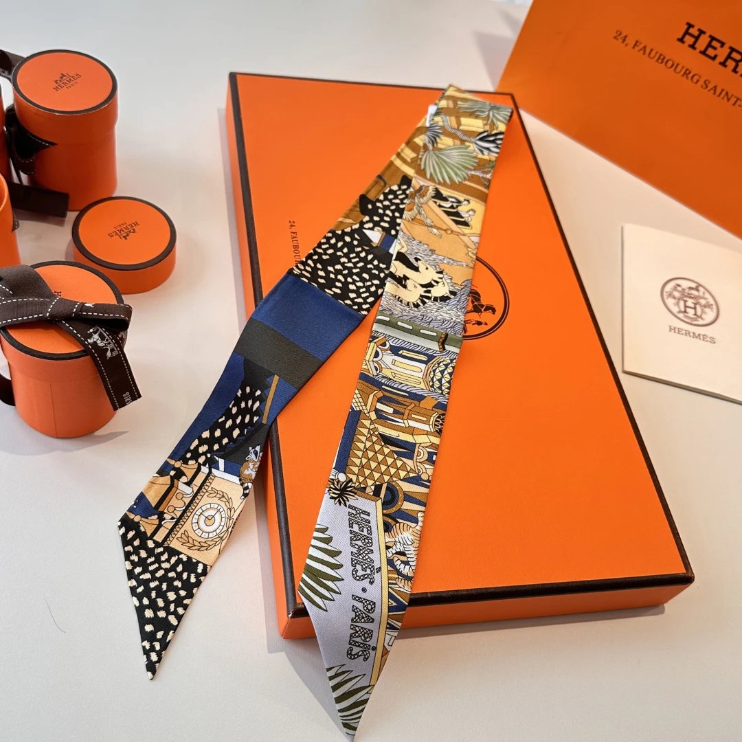 Hermes Silk Hair Ribbon Ver.I — Photo 3