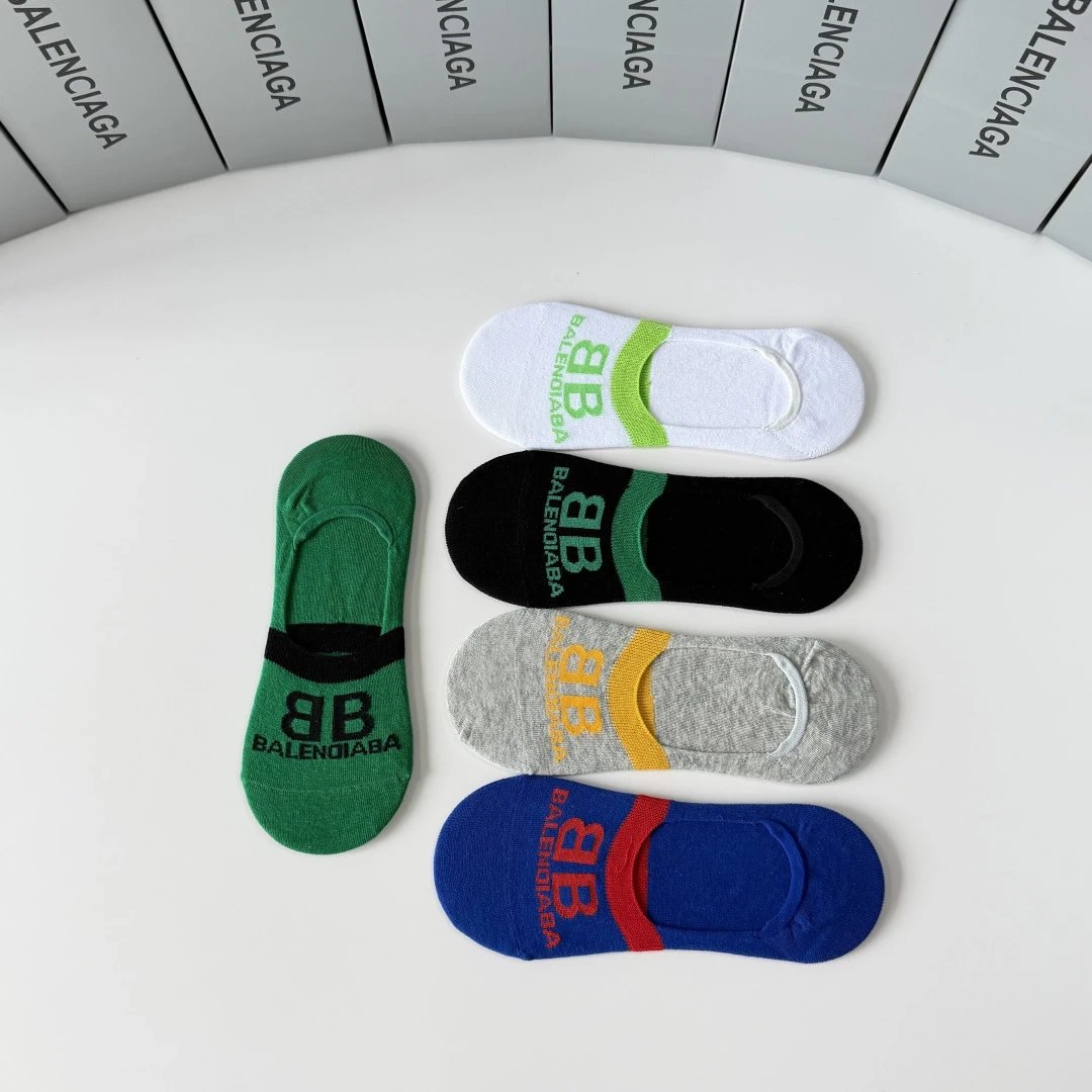 Balenciaga No-Show Socks 5-Pair Box Ver.A — photo 6