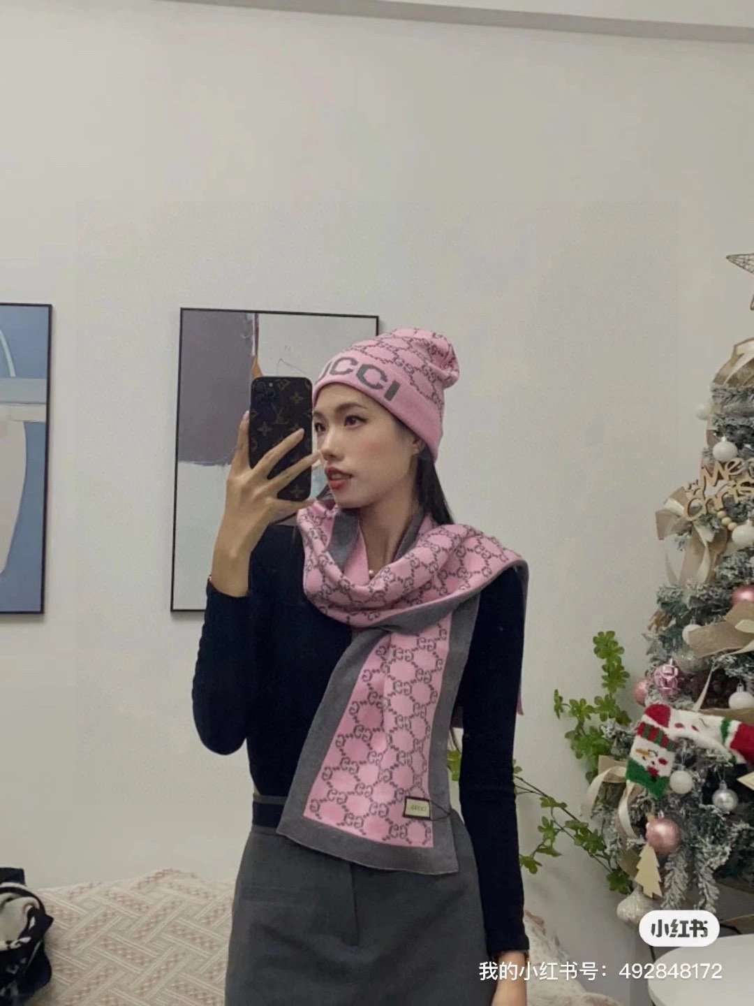 Gucci Cashmere Scarf & Hat Set Ver.D — Photo 7