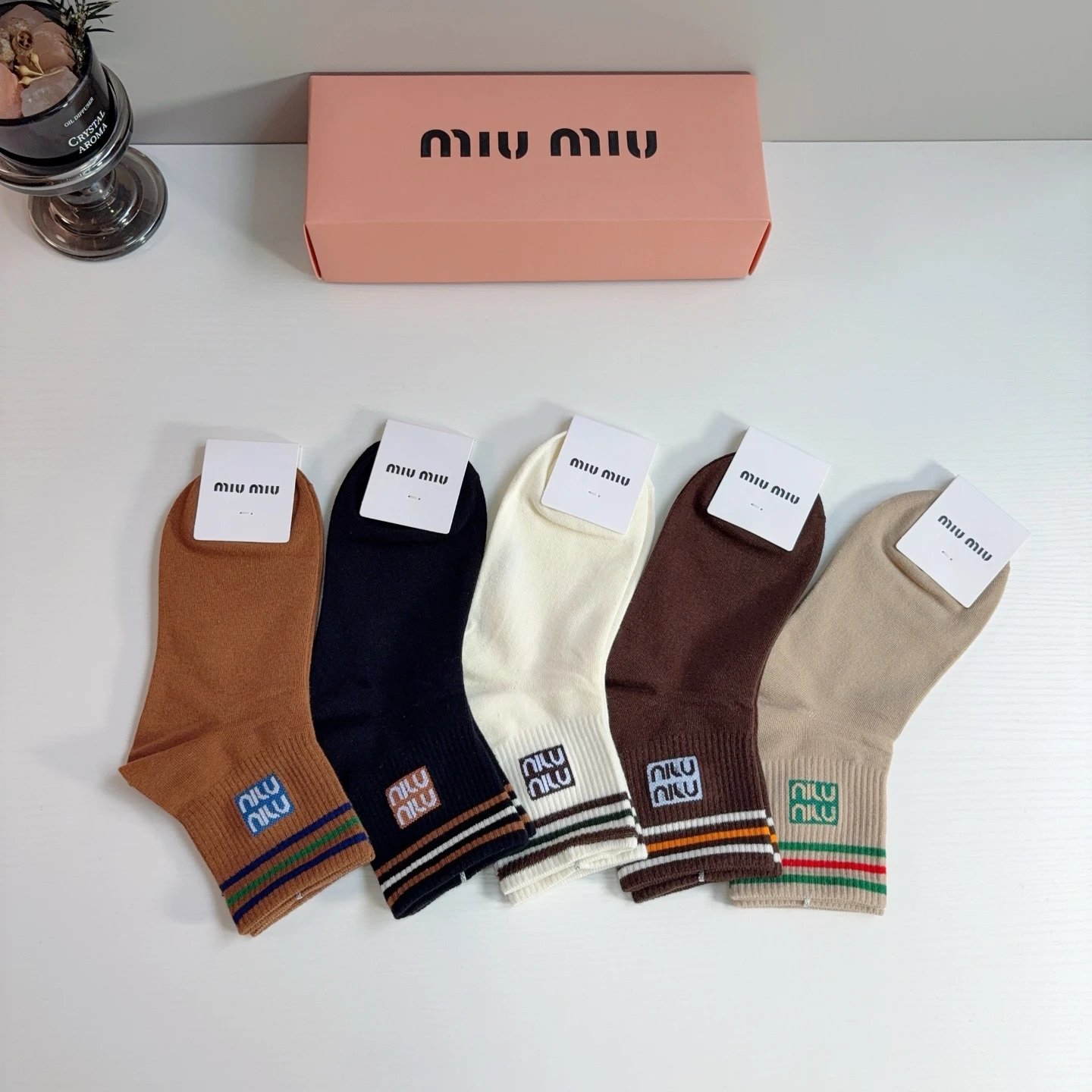 Miu Miu Crew Cotton Socks — Photo 4