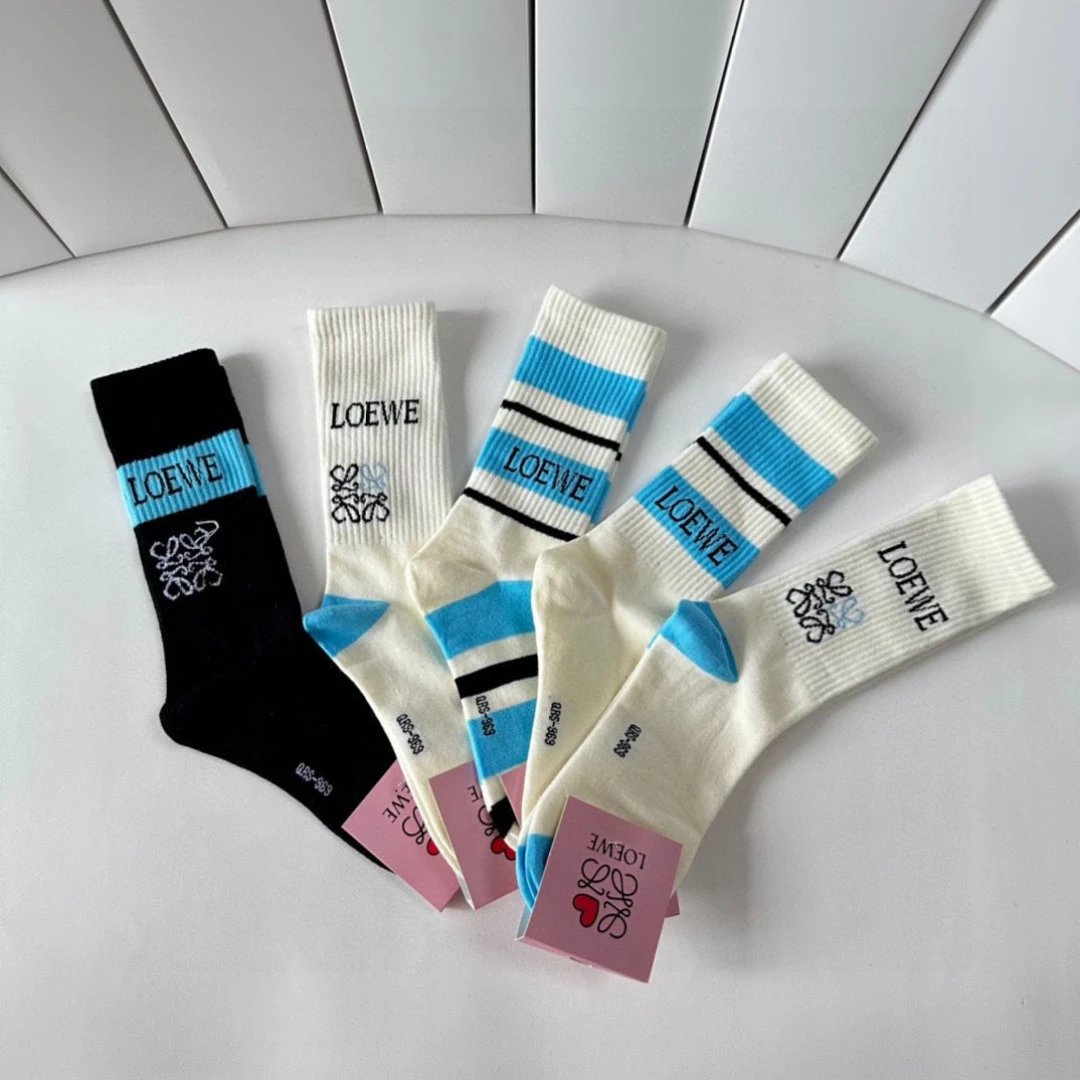 Loewe Classic Crew Socks 5-Pair Box — photo 5