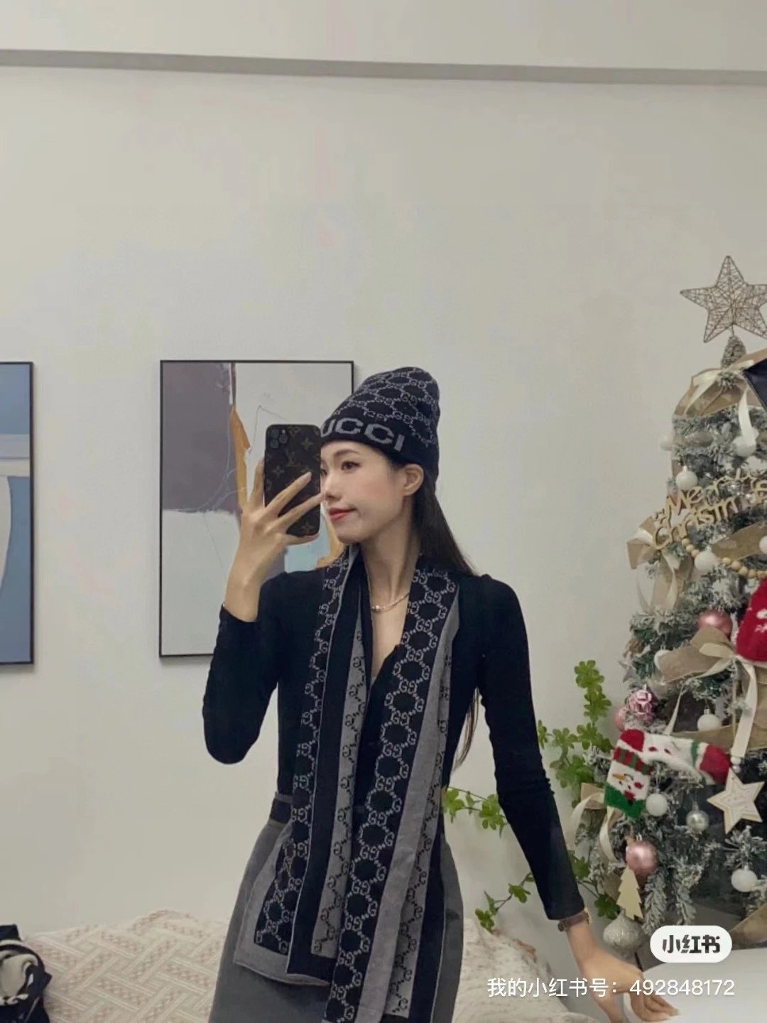Gucci Cashmere Scarf & Hat Set Ver.C — Photo 8