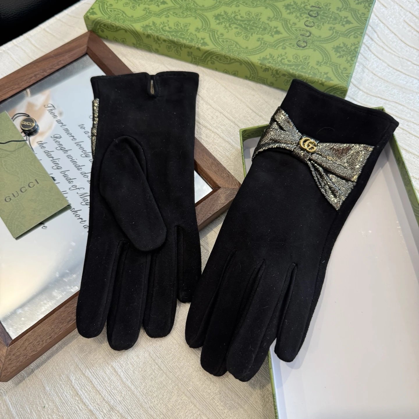 Gucci Lambskin Cashmere Gloves Ver.D — Photo 7
