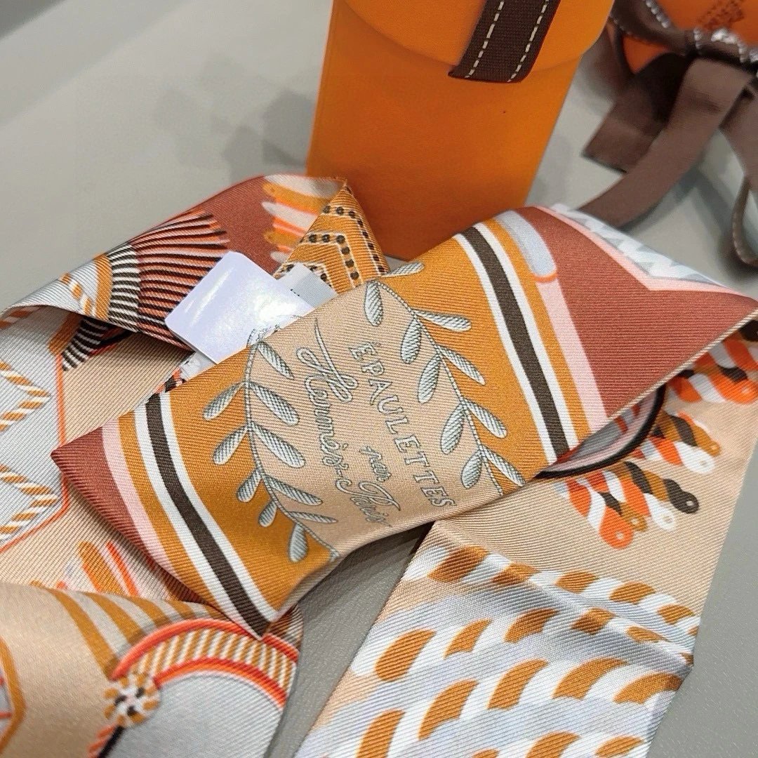 Hermes Silk Hair Ribbon Ver.C — Photo 8