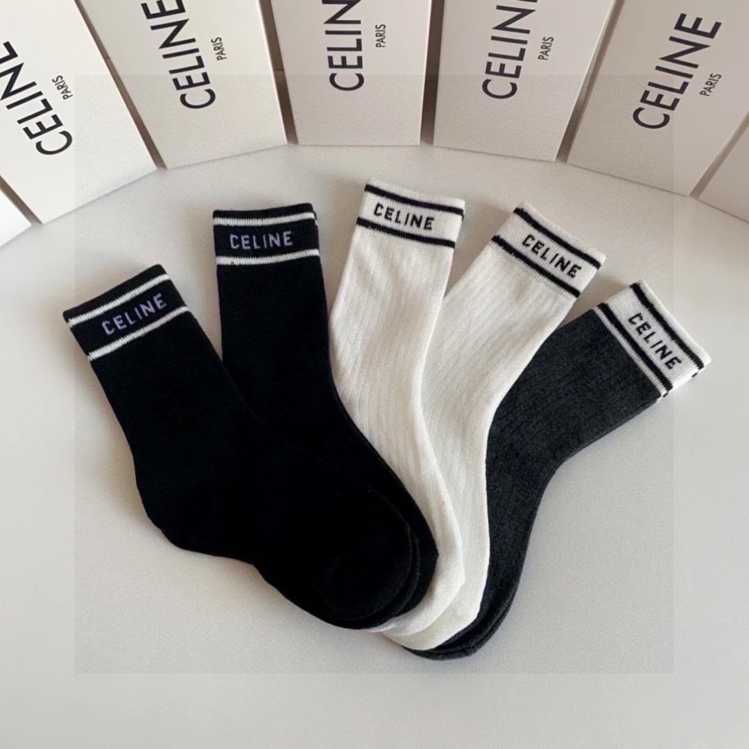 Celine Crew Socks 5-Pair Box — Zdjęcie 6