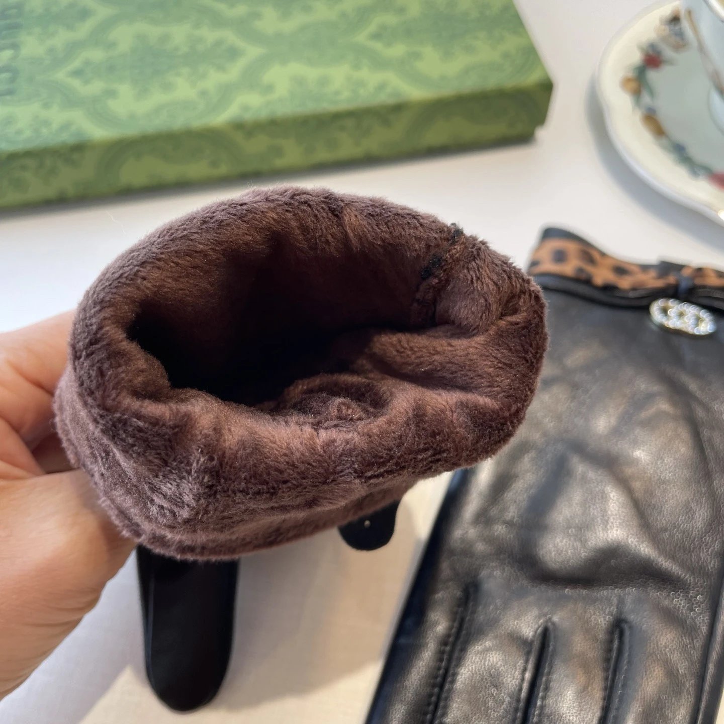 Gucci Lambskin Cashmere Gloves Ver.E — QC