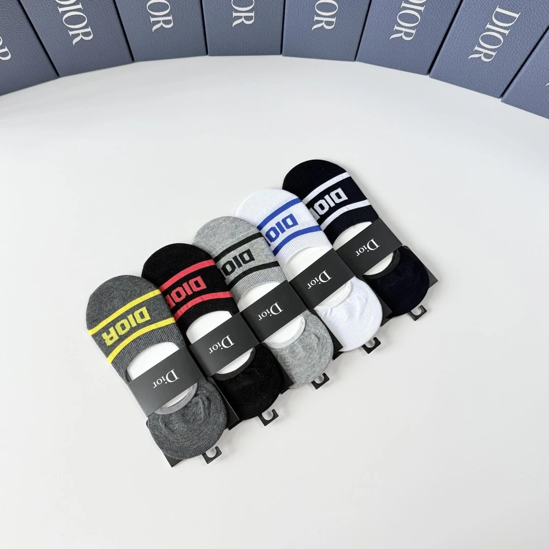 Dior Classic No-Show Socks 5-Pair Box — photo 9
