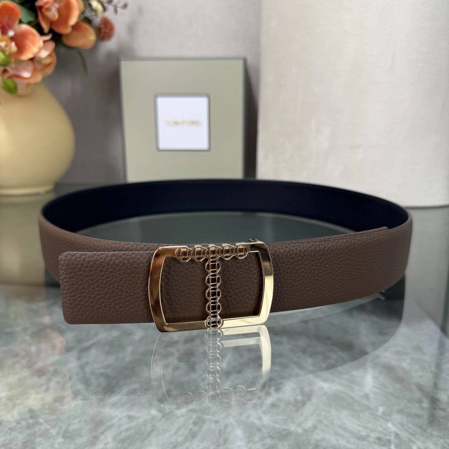 Tom Ford Leather Reversible Belt Ver.F — Zdjęcie 3