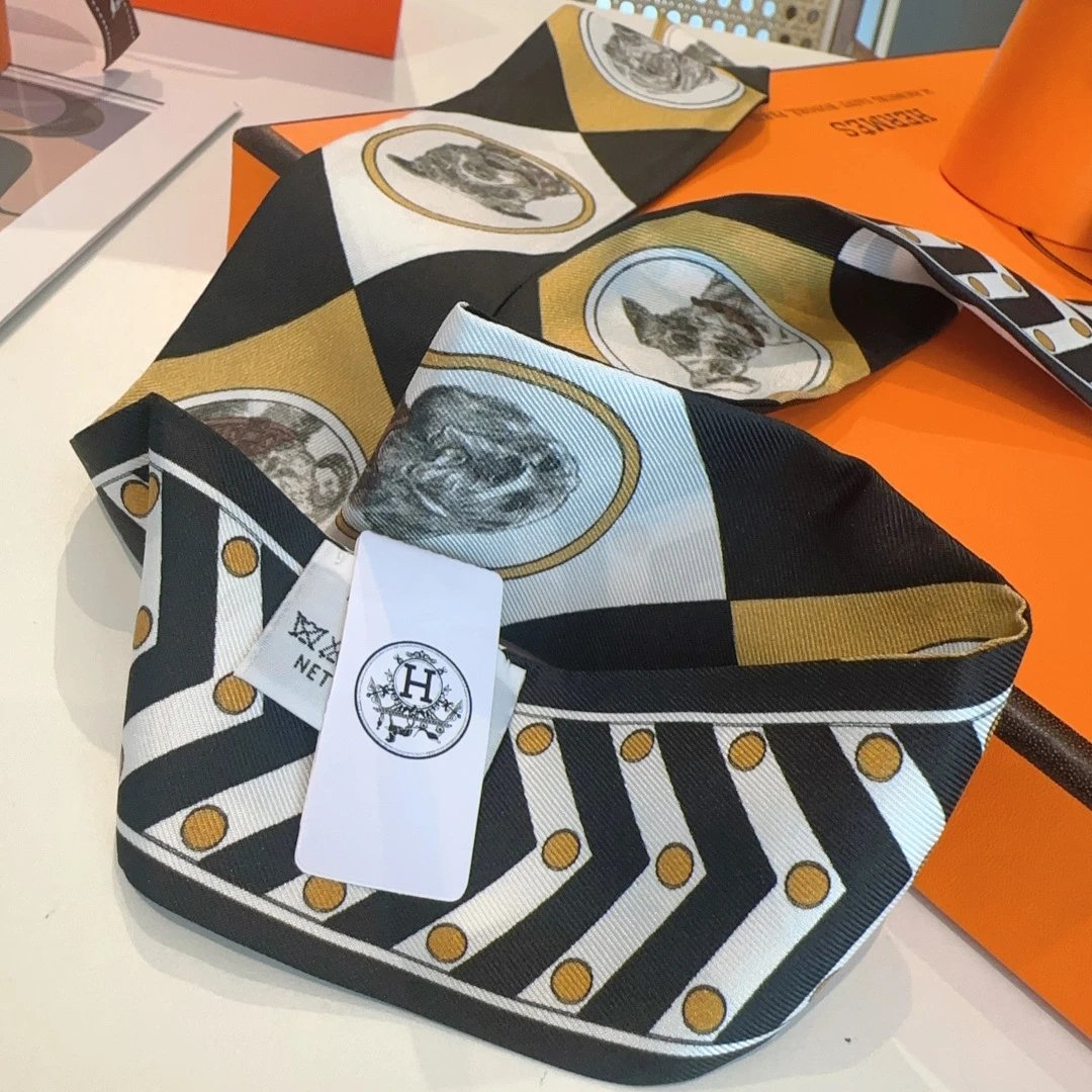 Hermes Silk Hair Ribbon Ver.F — Photo 7