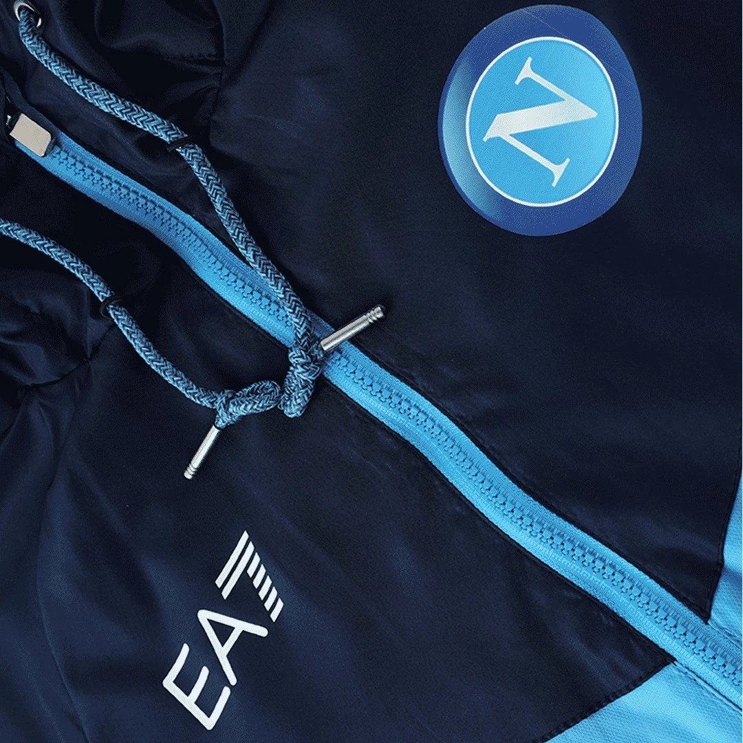 Napoli Hoodie Windbreaker Jacket 2022 23 Blue Black — photo 7
