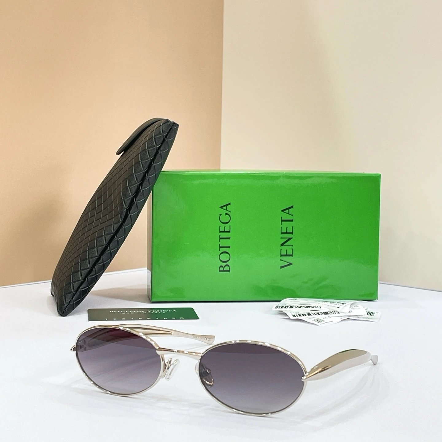 Bottega Veneta BV1386S Sunglasses 57-21-135 — QC