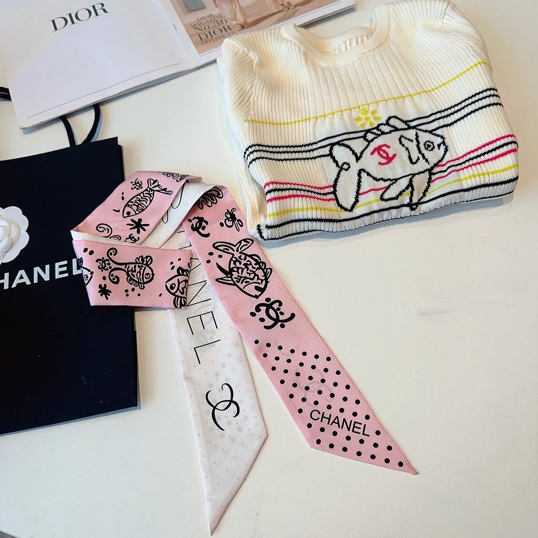 Chanel Silk Hair Ribbon Ver.E — Zdjęcie 4