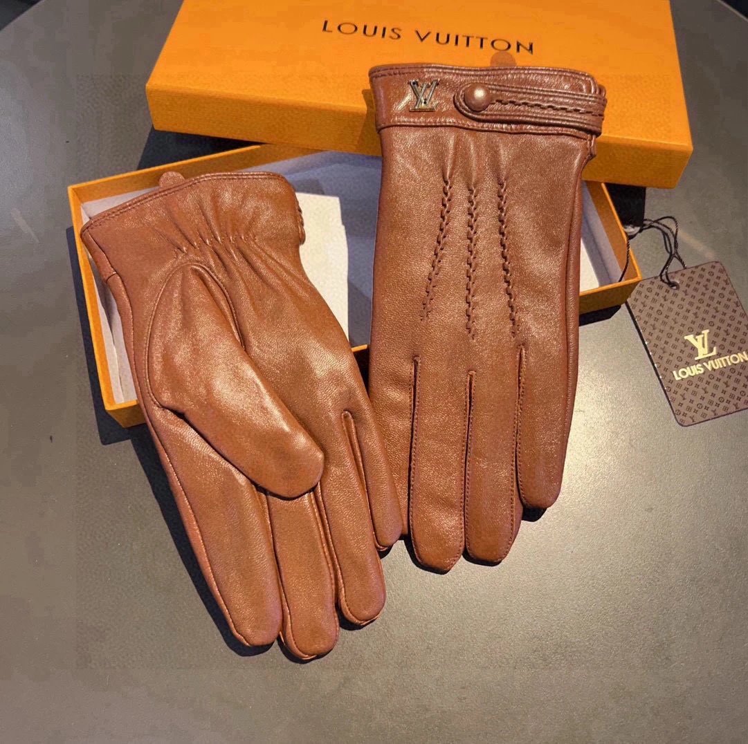 Louis Vuitton Lambskin Cashmere Gloves Ver.B — QC