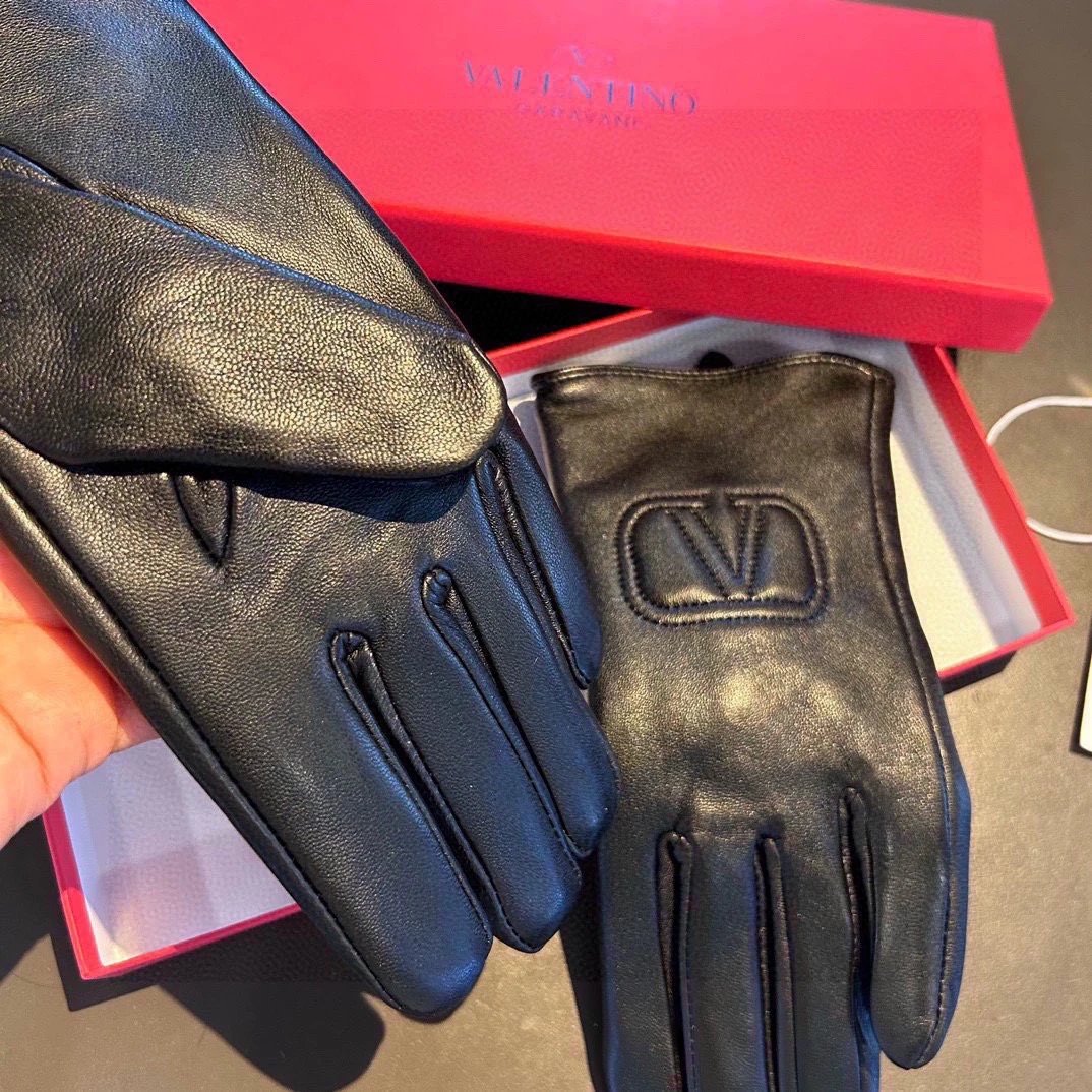 Valentino Lambskin Cashmere Gloves Ver.A — QC