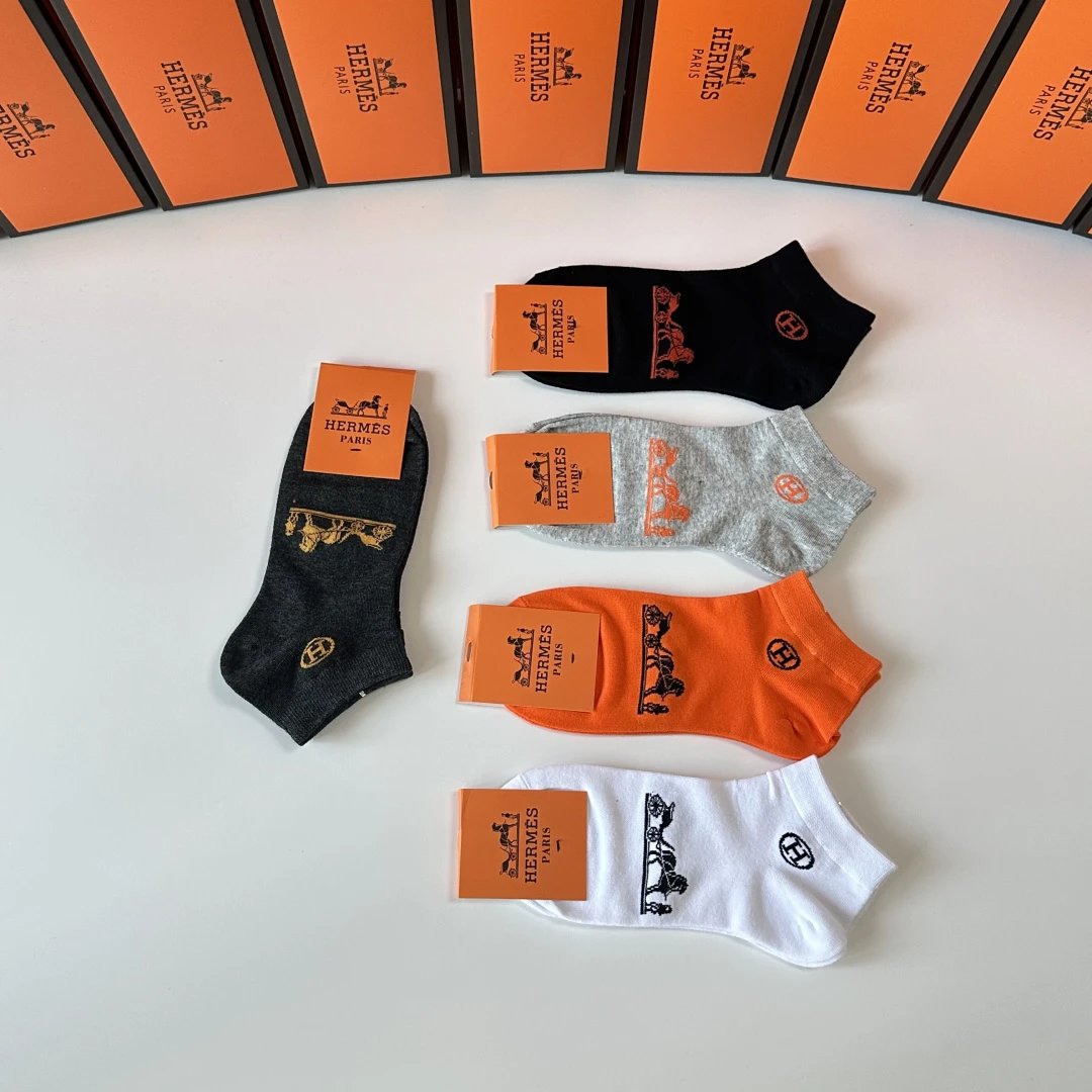 Hermes Quarter Socks 5-Pair Box Ver.A — photo 6
