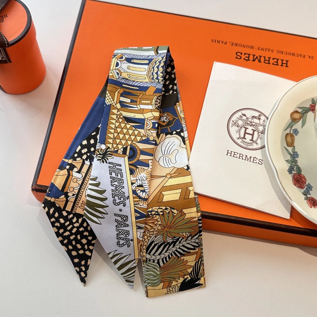 Hermes Silk Hair Ribbon Ver.I — Photo 7