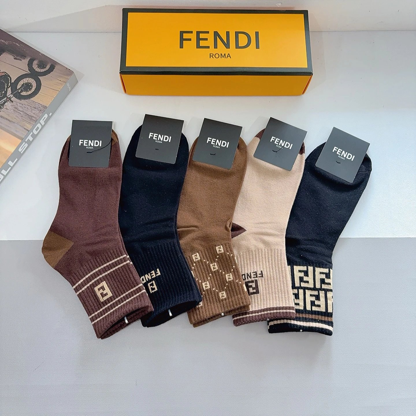 Fendi Crew Cotton Socks Ver.C — photo 5