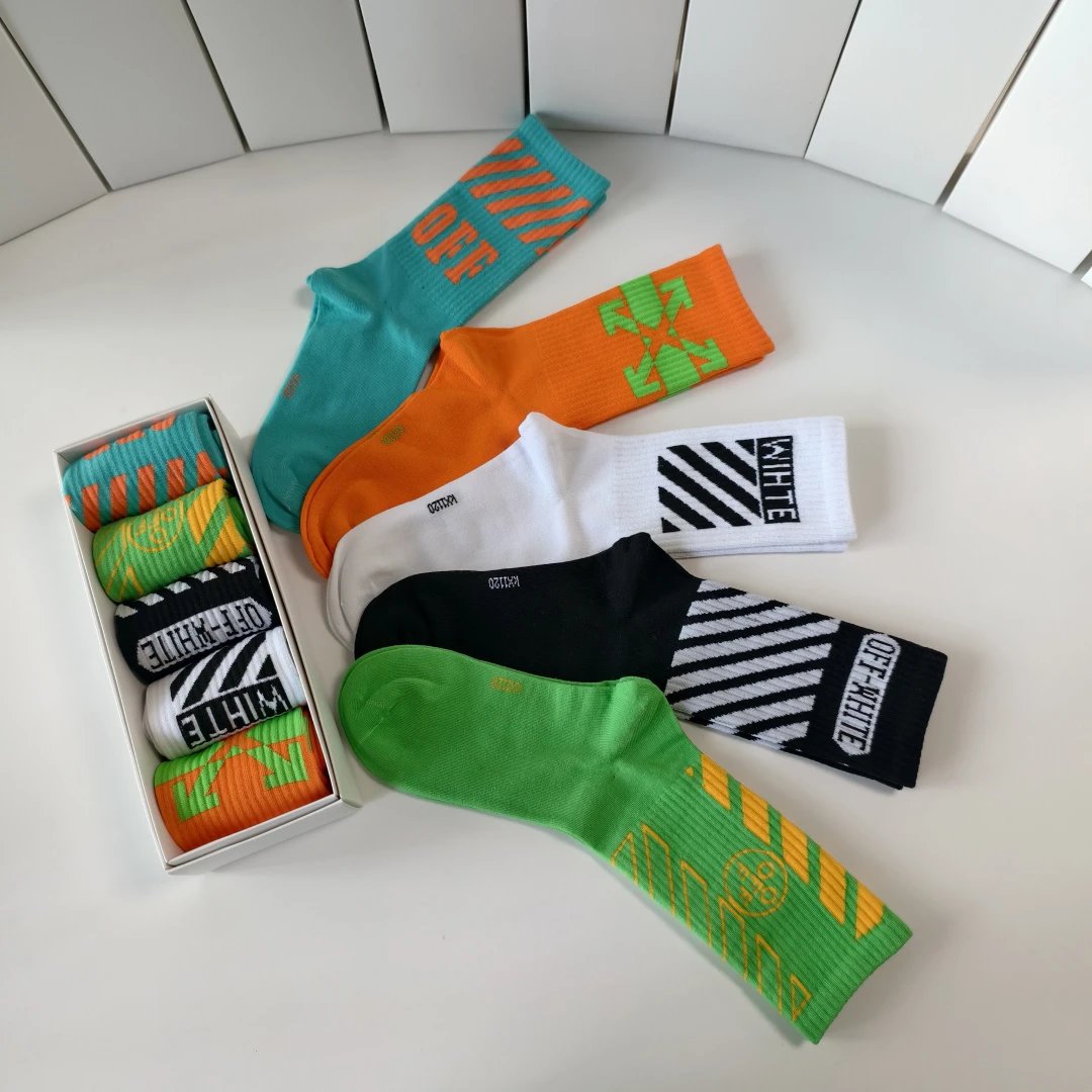 Off-White Crew Socks 5-Pair Box Ver.B — photo 9
