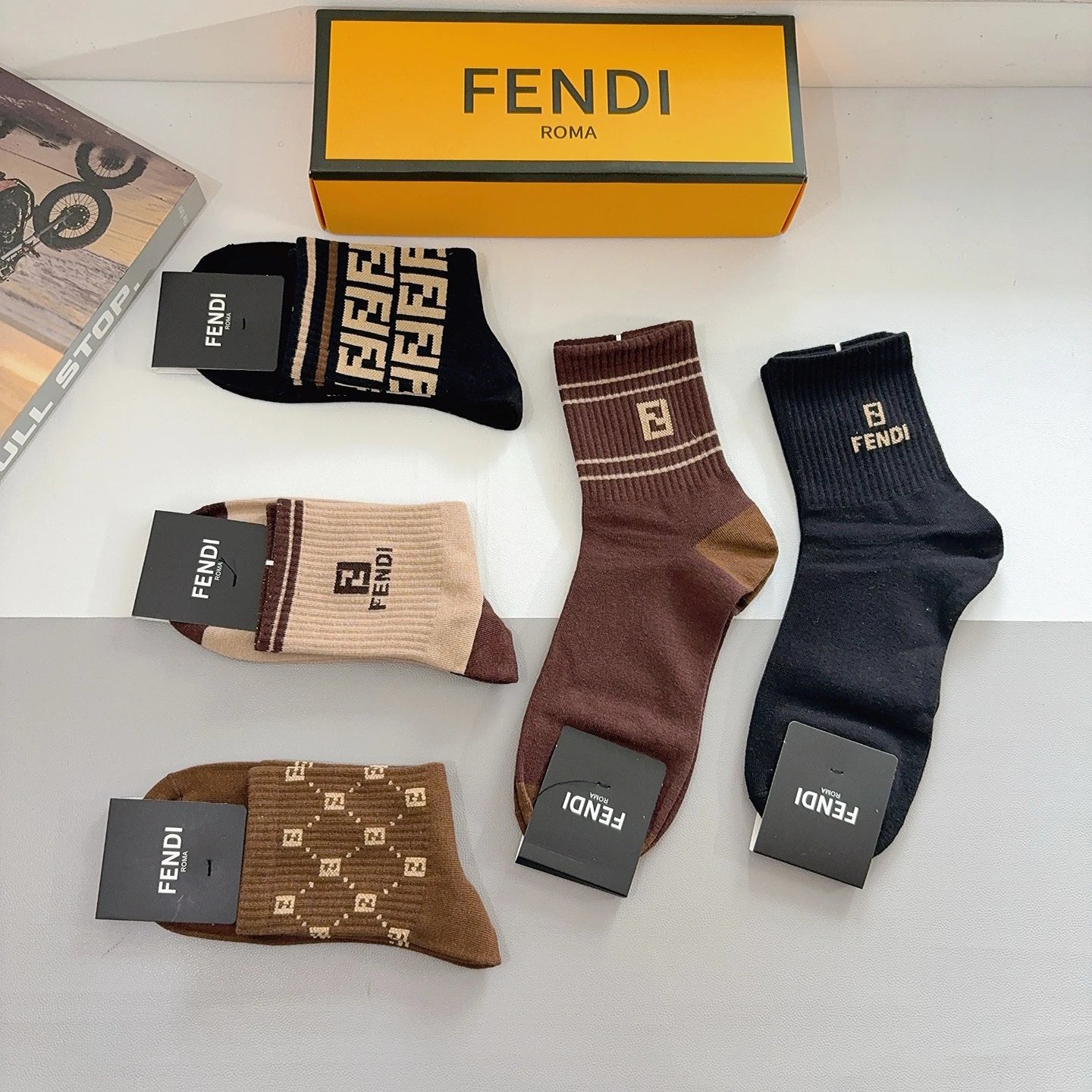 Fendi Crew Cotton Socks Ver.C — photo 6