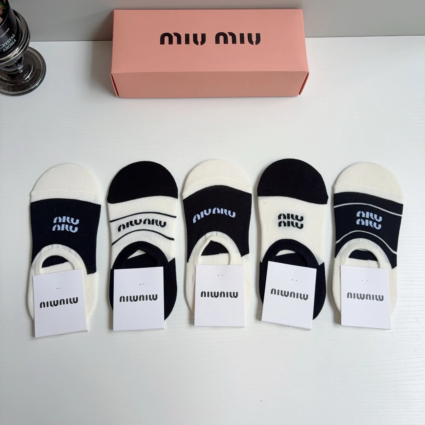 Miu Miu Cotton No-Show Socks — photo 3