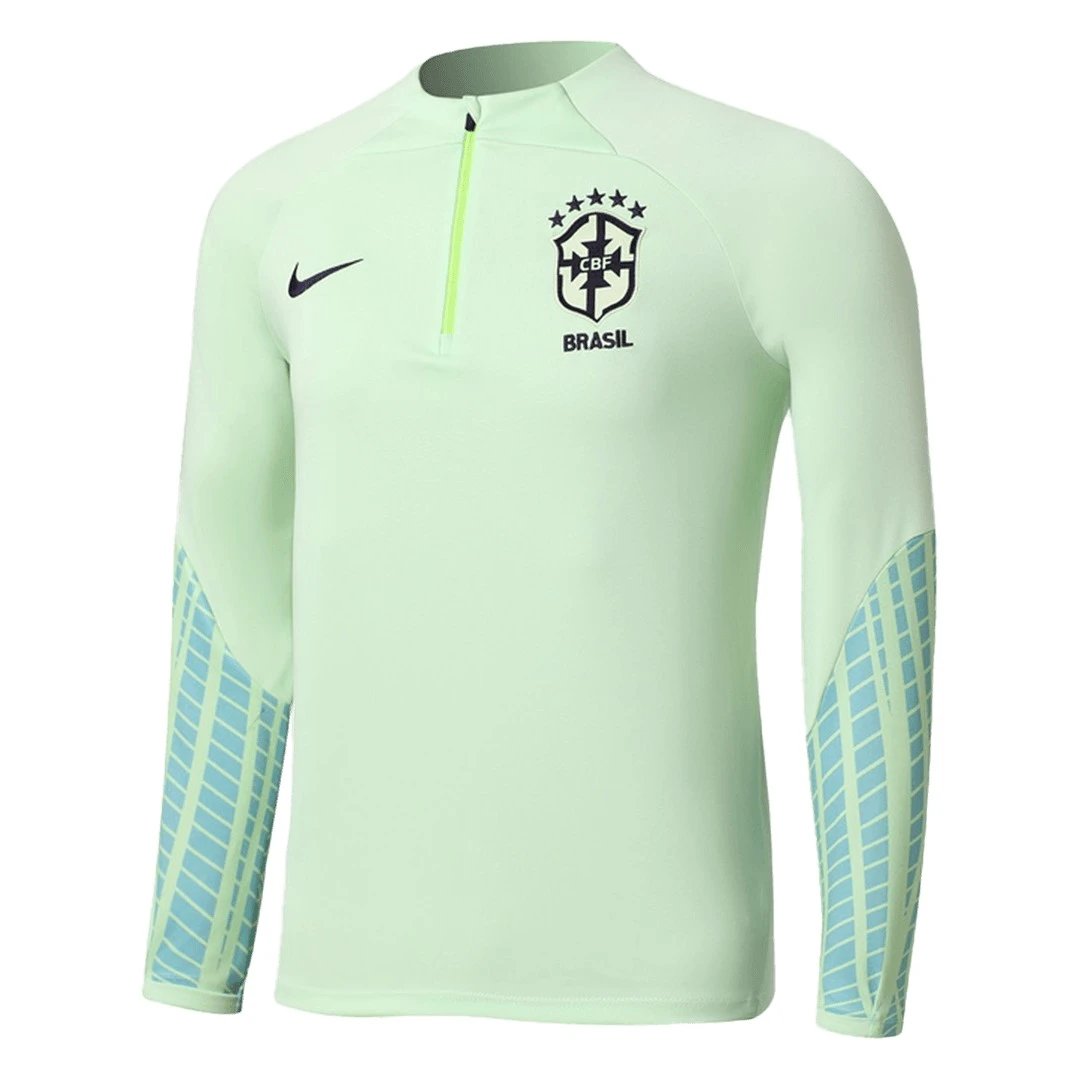 Brazil 1 4 Zip Tracksuit 2022 Kids Green — photo 3
