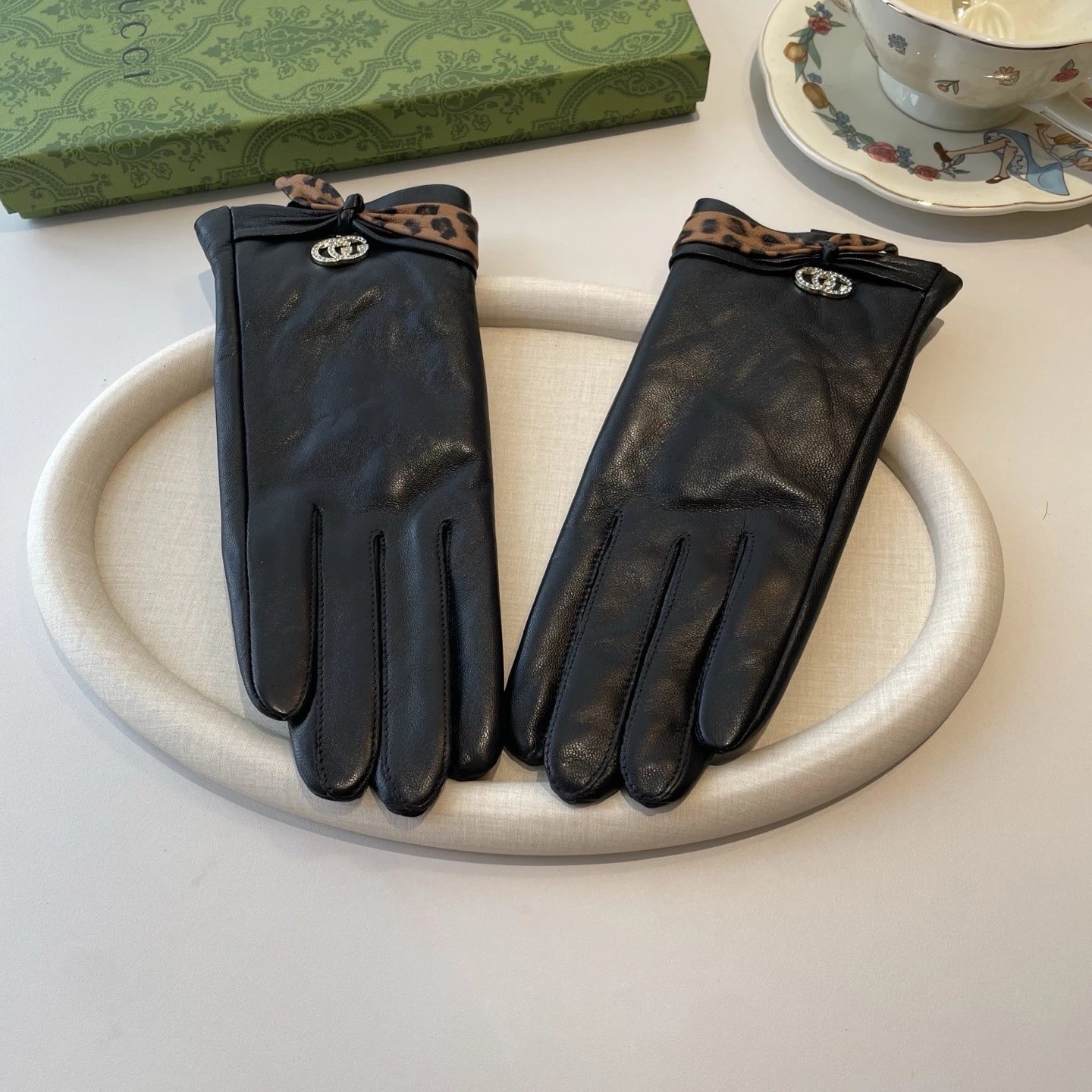 Gucci Lambskin Cashmere Gloves Ver.E — QC