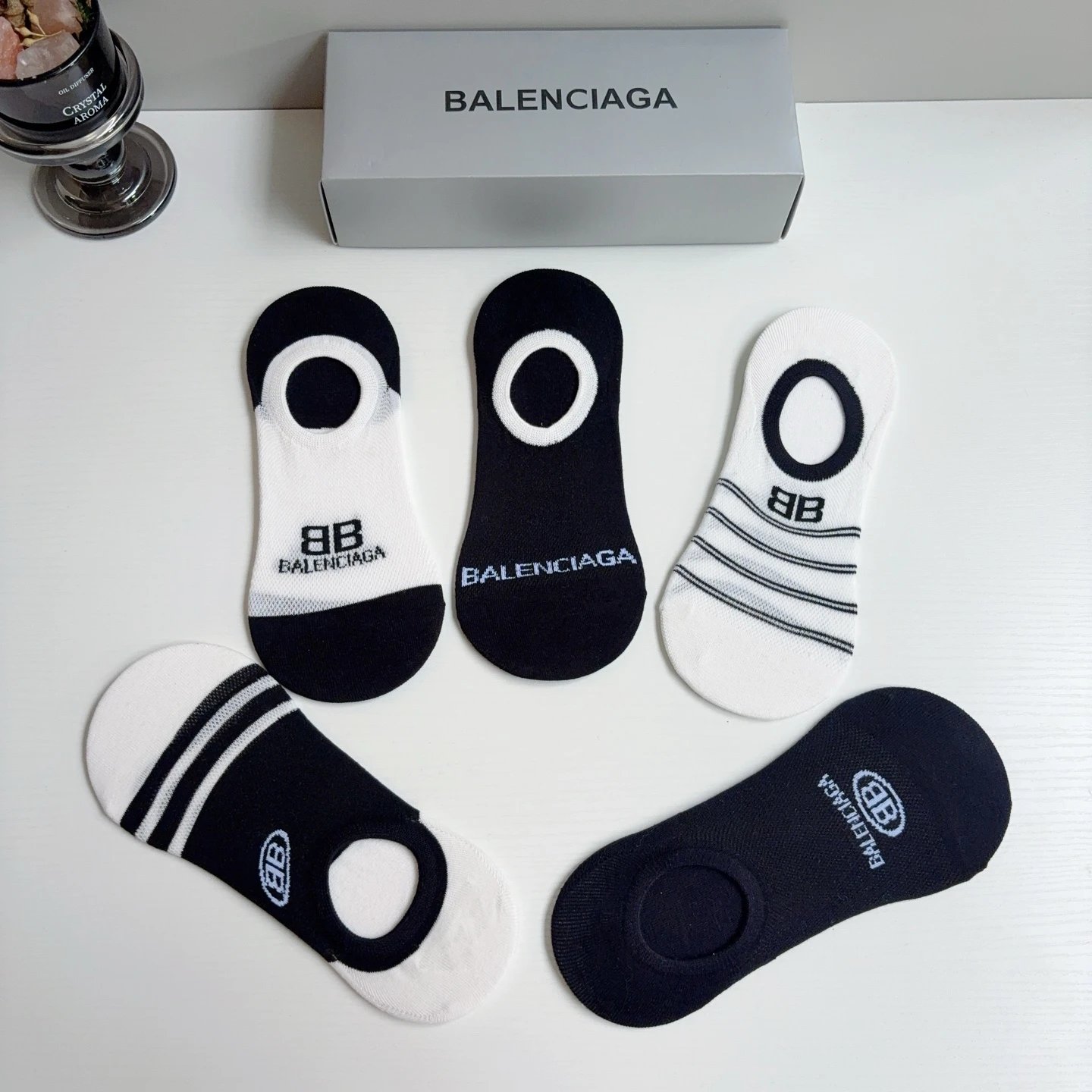 Balenciaga Cotton No-Show Socks — photo 6
