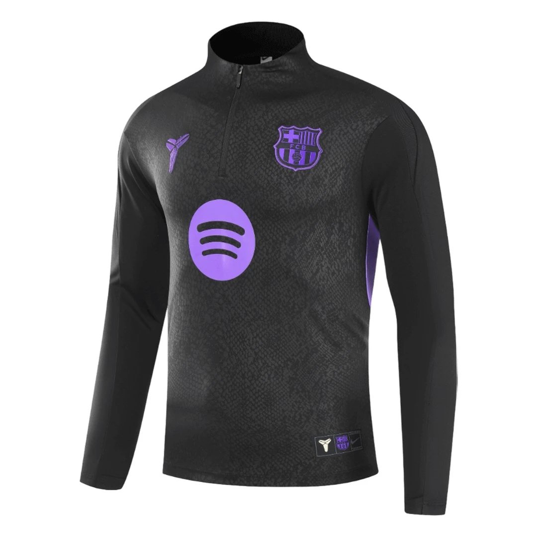 Barcelona 2025 1 4 Zip Tracksuit 26 Kids Black — Photo 3