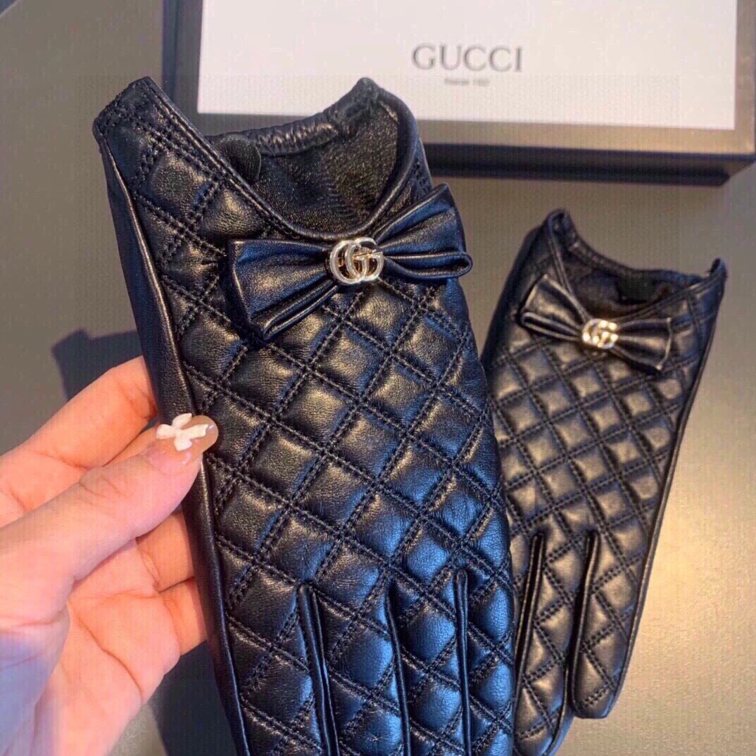 Gucci Lambskin Cashmere Gloves Ver.G — Photo 4