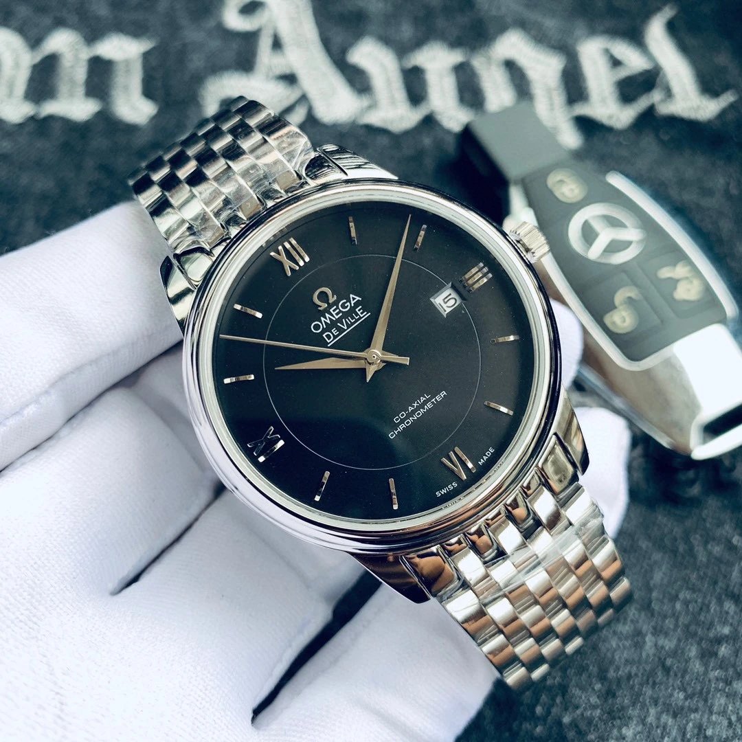 Omega De Ville Leather Automatic Watch 39.5mm — photo 2