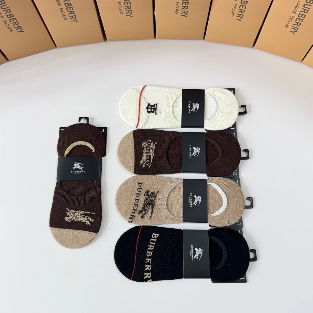 Burberry Classic No-Show Socks 5-Pair Box Ver.C — photo 6