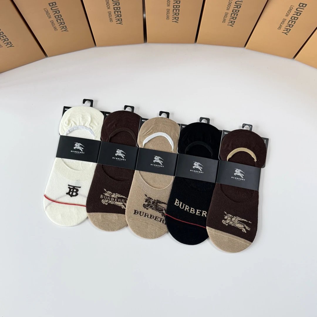 Burberry Classic No-Show Socks 5-Pair Box Ver.C — photo 9