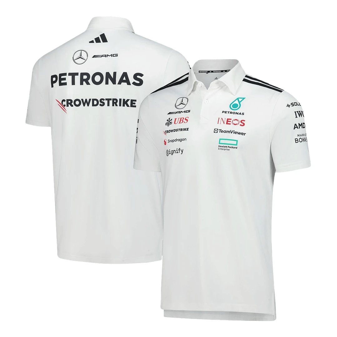 Mercedes AMG Petronas F1 2025 Team Polo White — photo 3