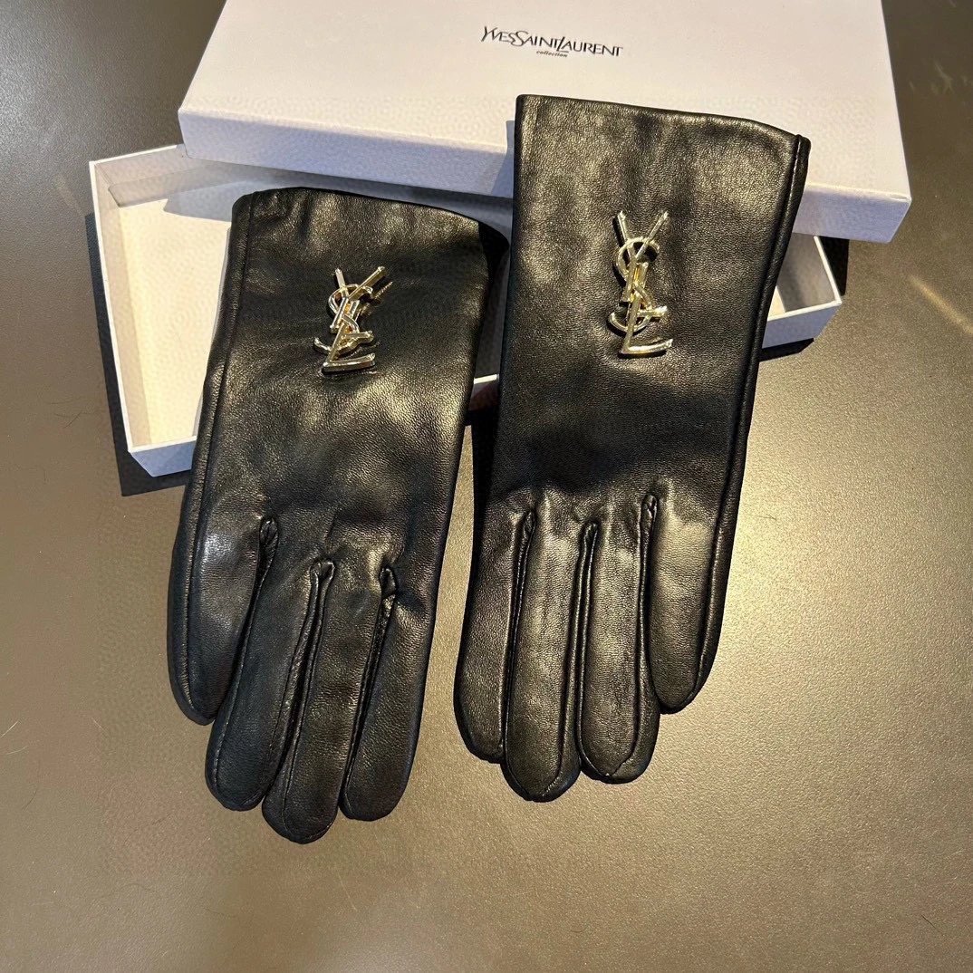 Saint Laurent Lambskin Cashmere Gloves Ver.A — Photo 4