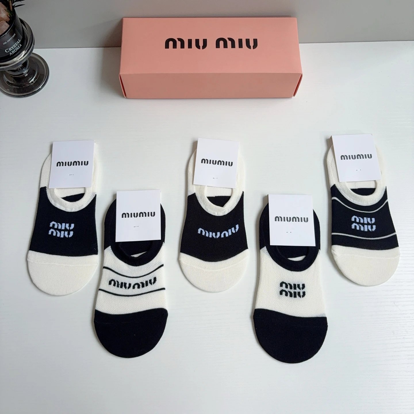 Miu Miu Cotton No-Show Socks — photo 9