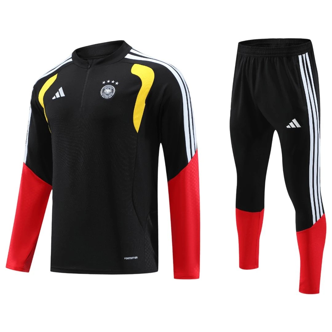 Germany 1 4 Zip Tracksuit 2026 Kids Black — photo 2