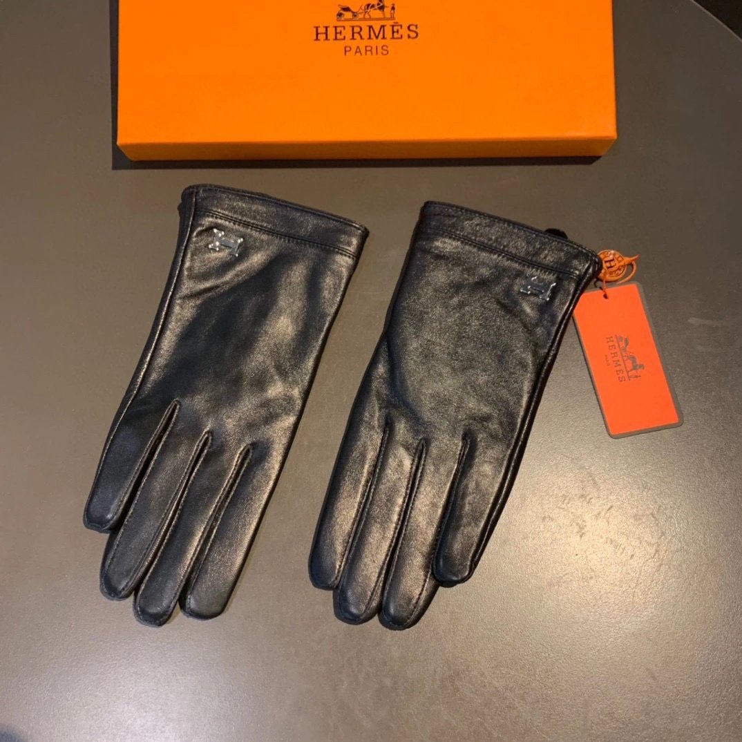 Hermes Lambskin Cashmere Gloves Ver.B — Photo 8
