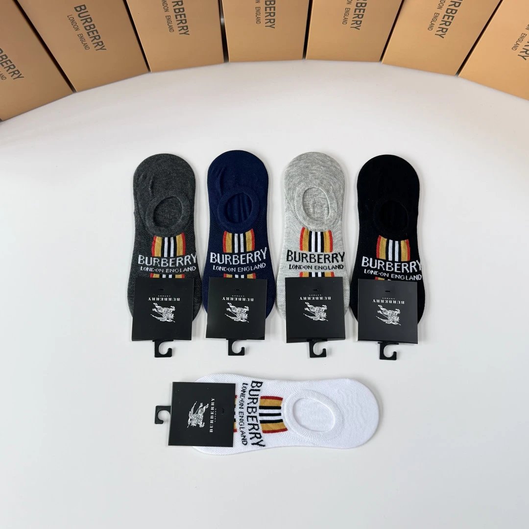 Burberry Classic No-Show Socks 5-Pair Box Ver.B — photo 4