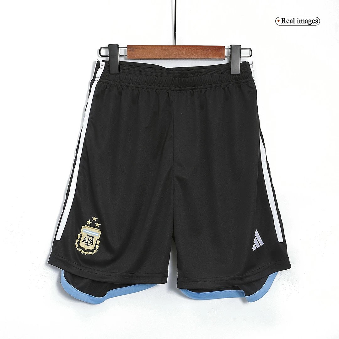 Argentina Home Soccer Shorts 2022 Three Stars — photo 2