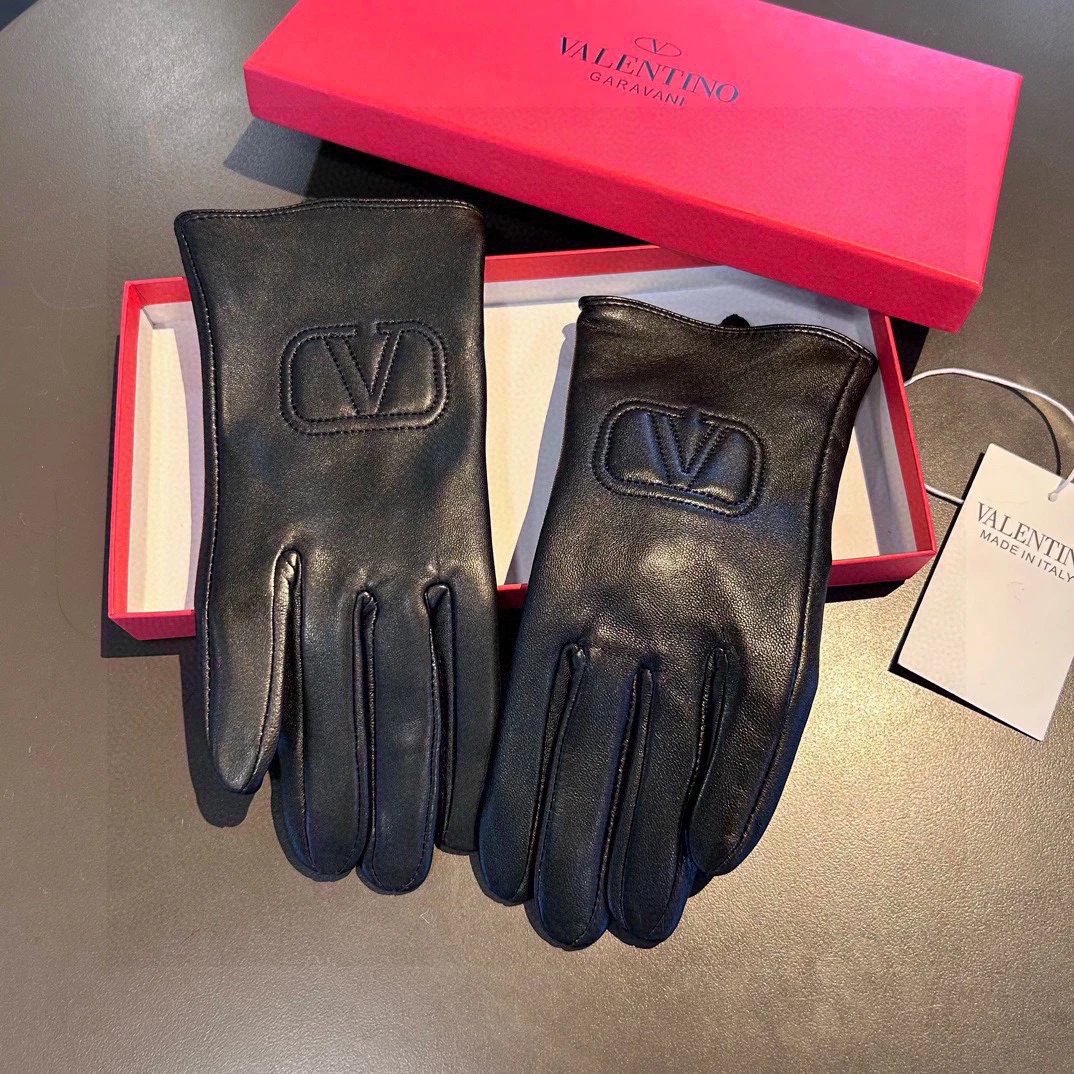 Valentino Lambskin Cashmere Gloves Ver.A — QC