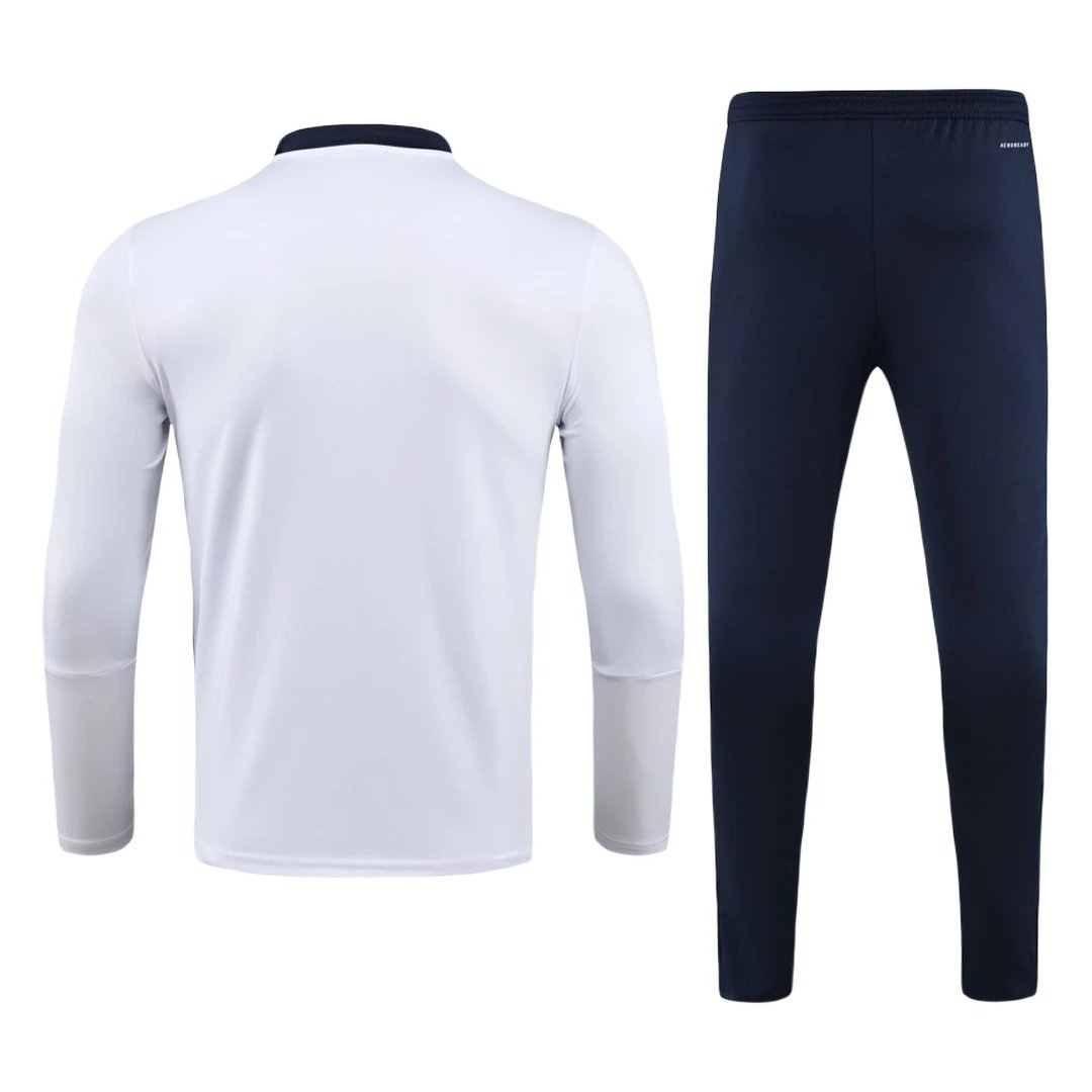 Lyon 2021 Olympique Lyonnais 1 4 Zip Tracksuit 22 Kids White — Photo 2