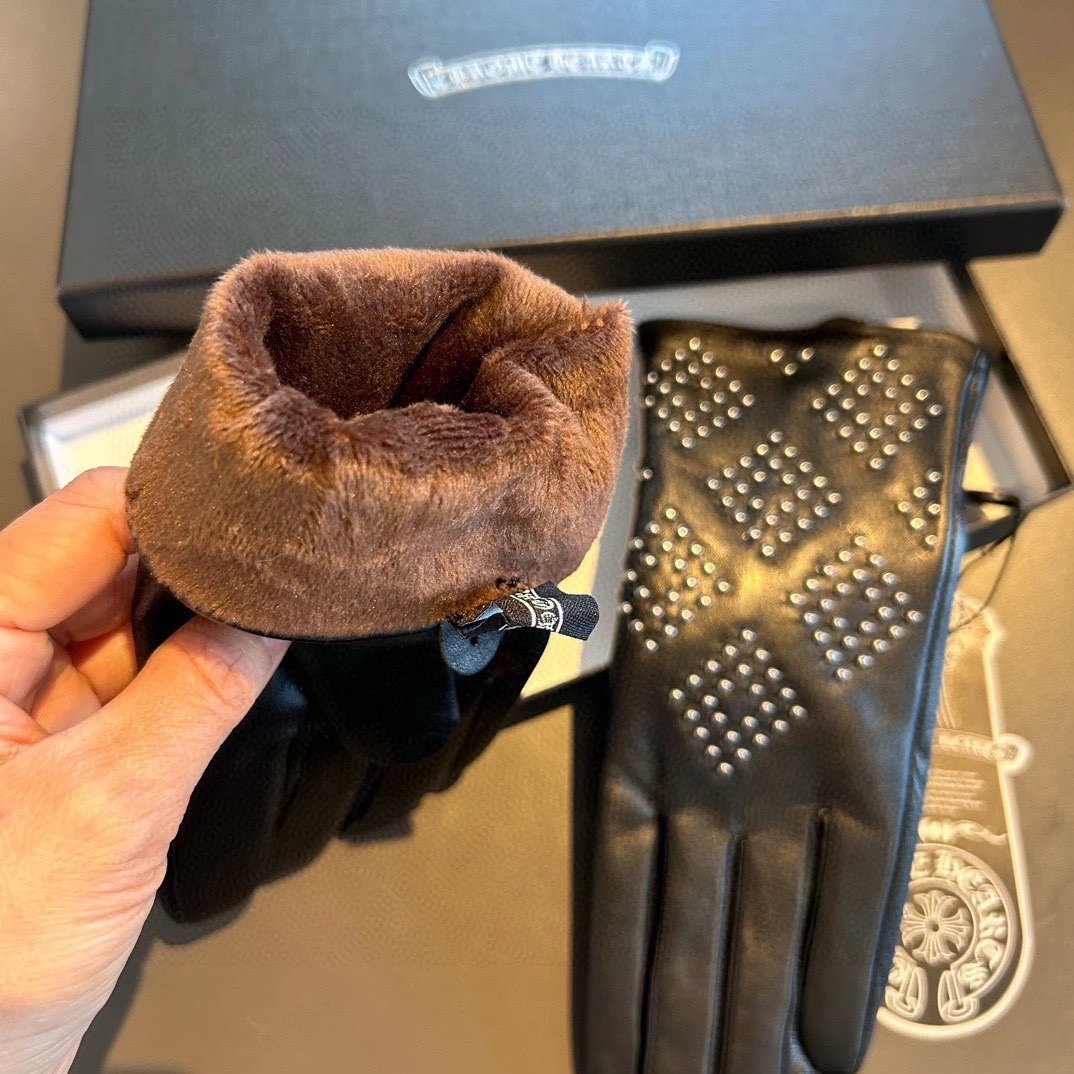 Chrome Hearts Lambskin Cashmere Gloves Ver.B — QC
