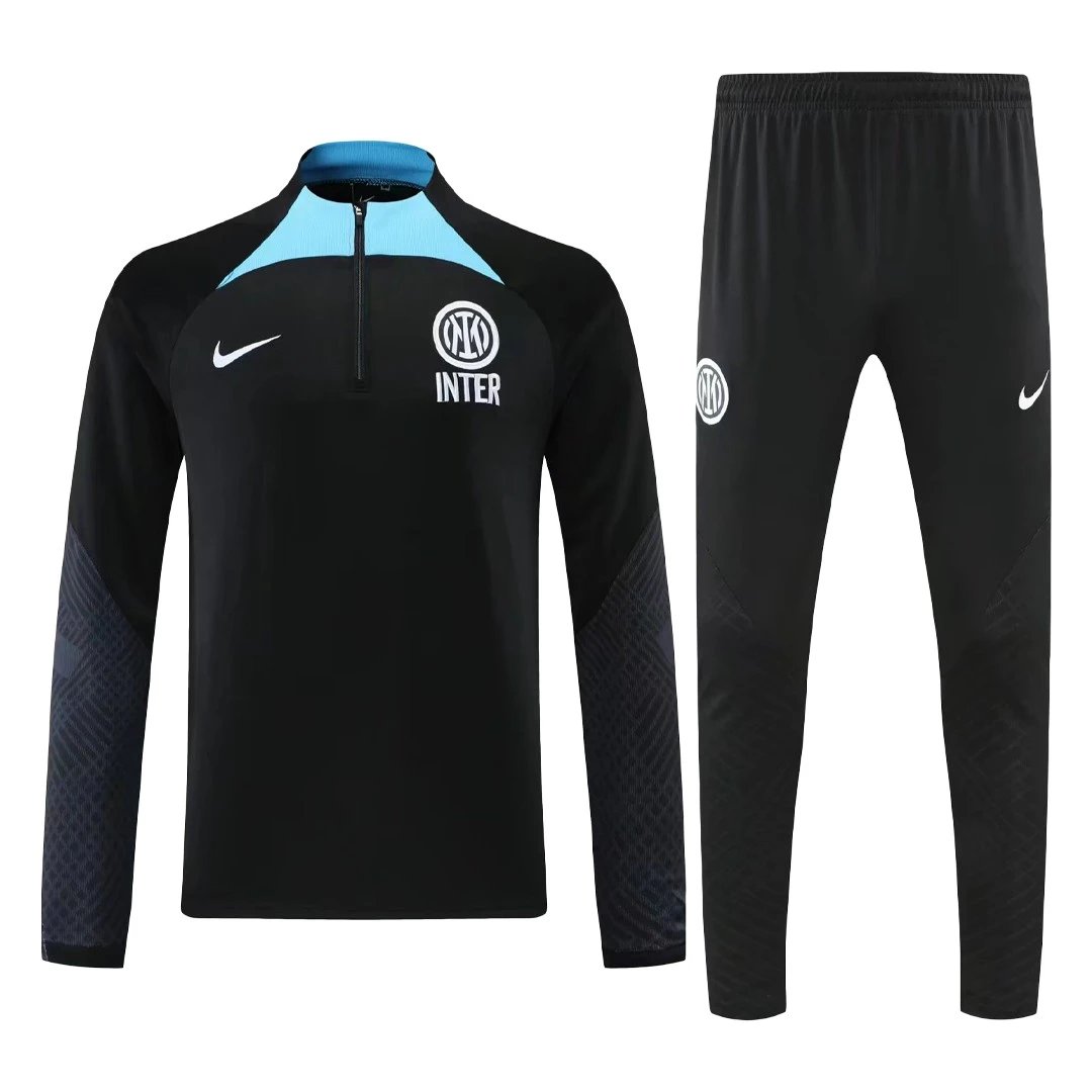 Inter Milan 2022 1 4 Zip Tracksuit 23 Black — Photo 2