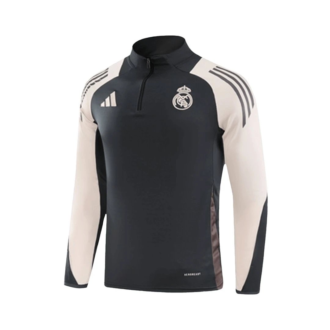 Real Madrid 1 4 Zip Tracksuit 2024 25 Gray — photo 3