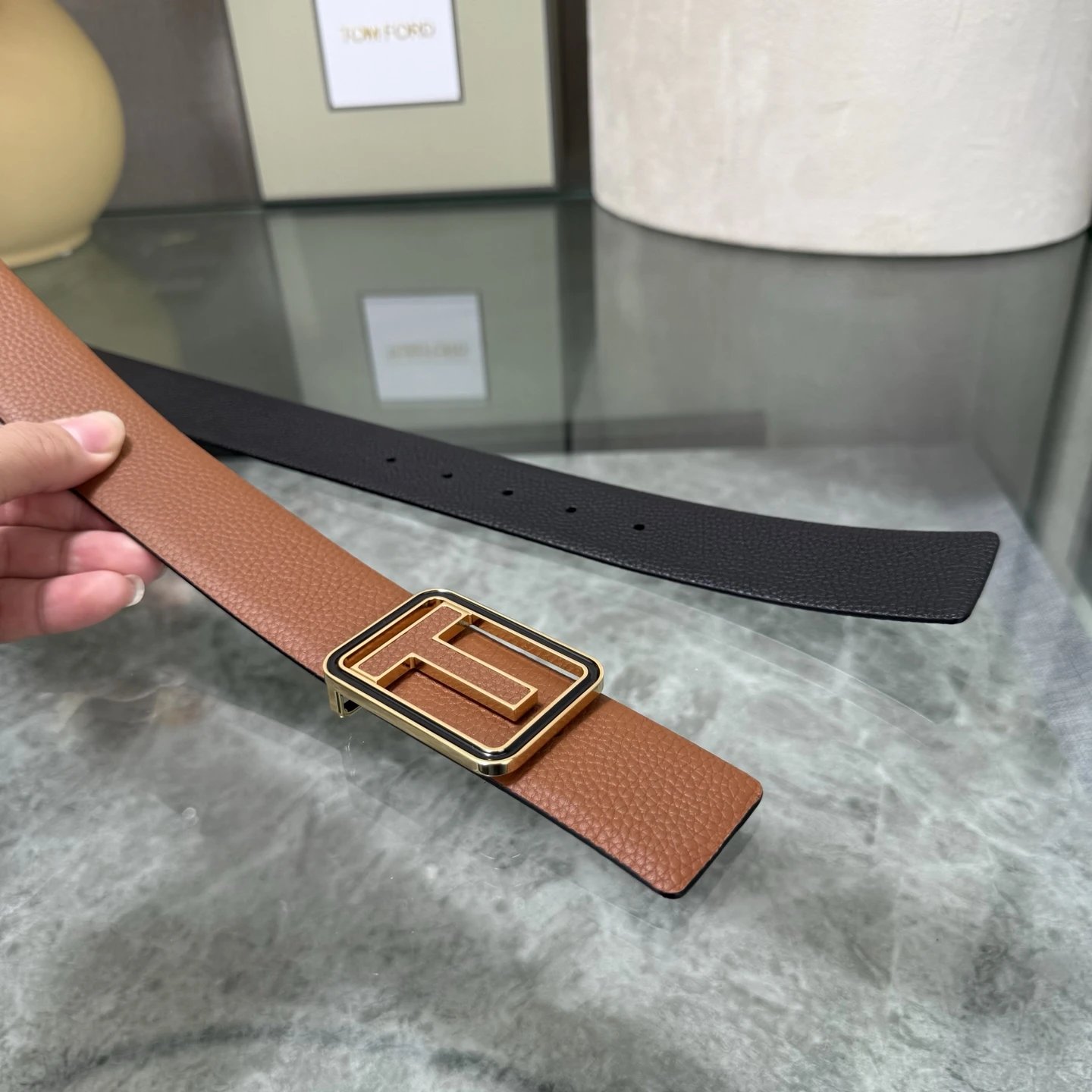Tom Ford Leather Reversible Belt Ver.C — Zdjęcie 4