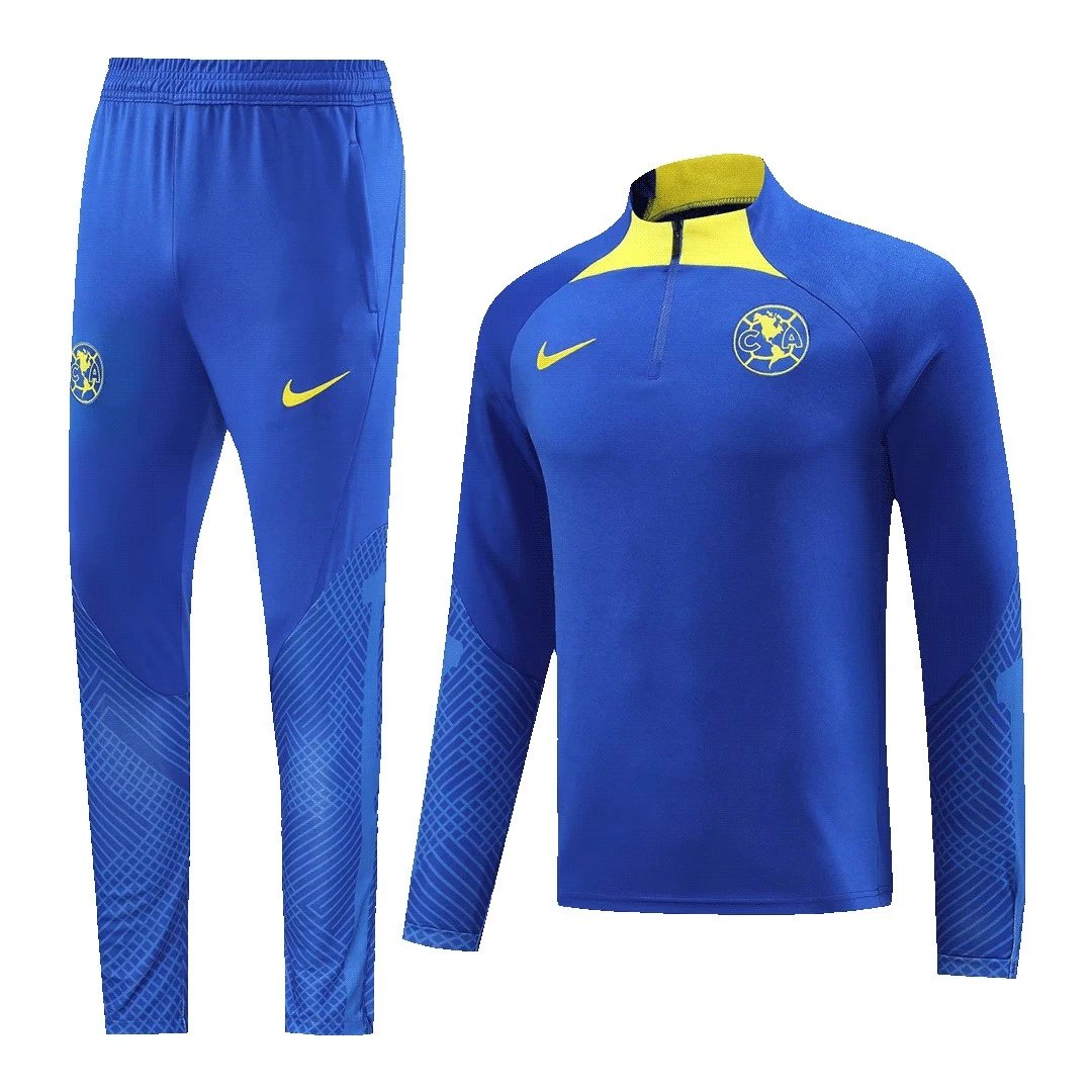 2023 Club America 1 4 Zip Tracksuit Blue — Photo 2